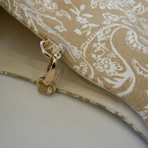 NEW & OTHER STORIES TAN/IVORY PRINTED CANVAS LARGE HOBO SHOULDER BAG BOHO - Picture 6 of 9